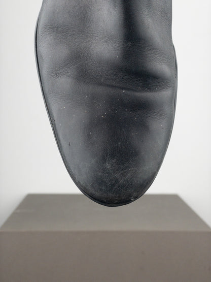 Gucci by Tom Ford 1990s Lug Sole Shearling Moto Biker Boots