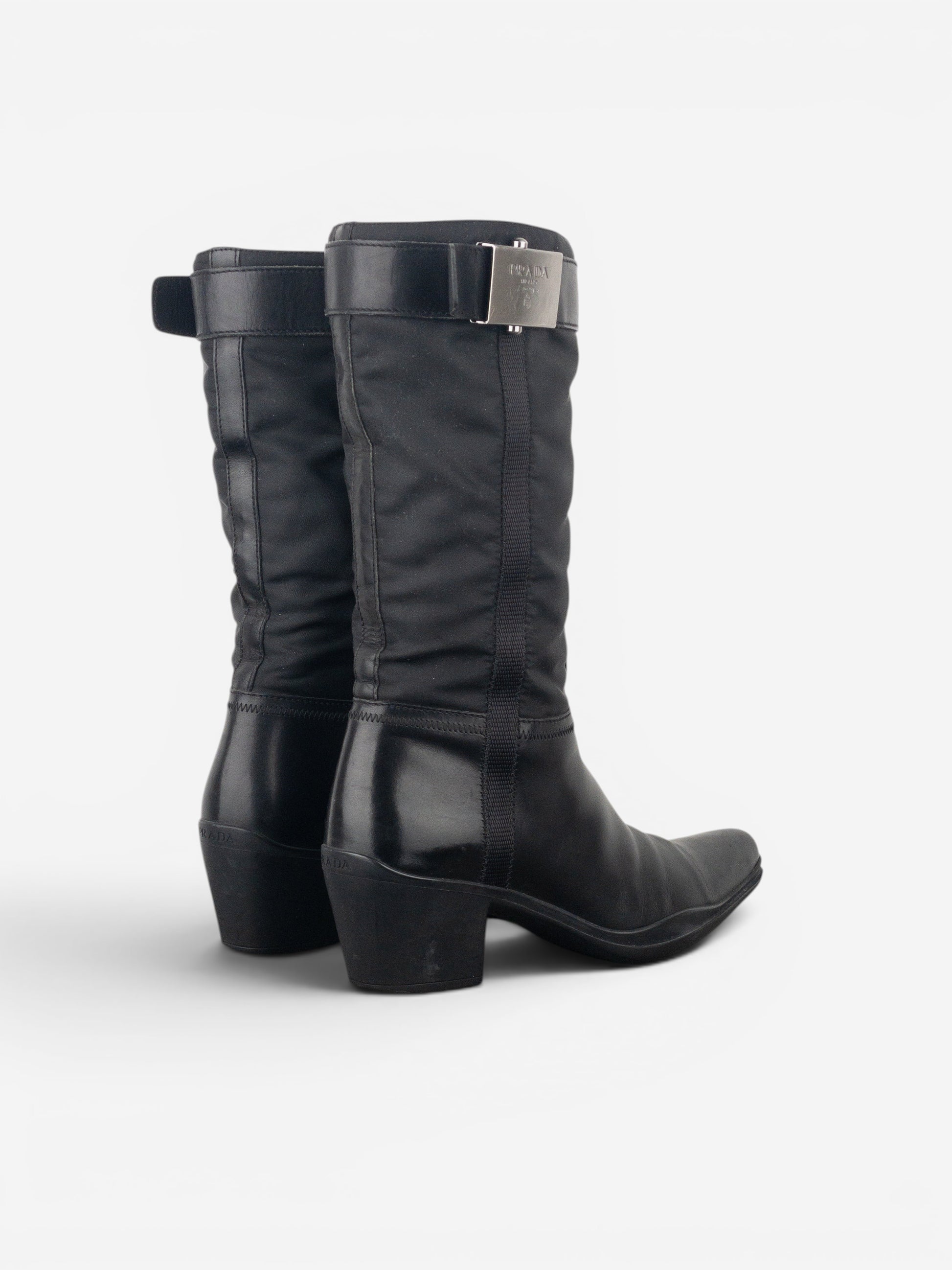 Prada 2000s Hybrid Buckle Cowboy Boots – photo 2
