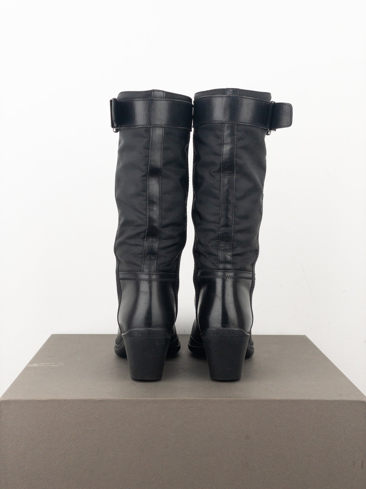 Prada 2000s Hybrid Buckle Cowboy Boots