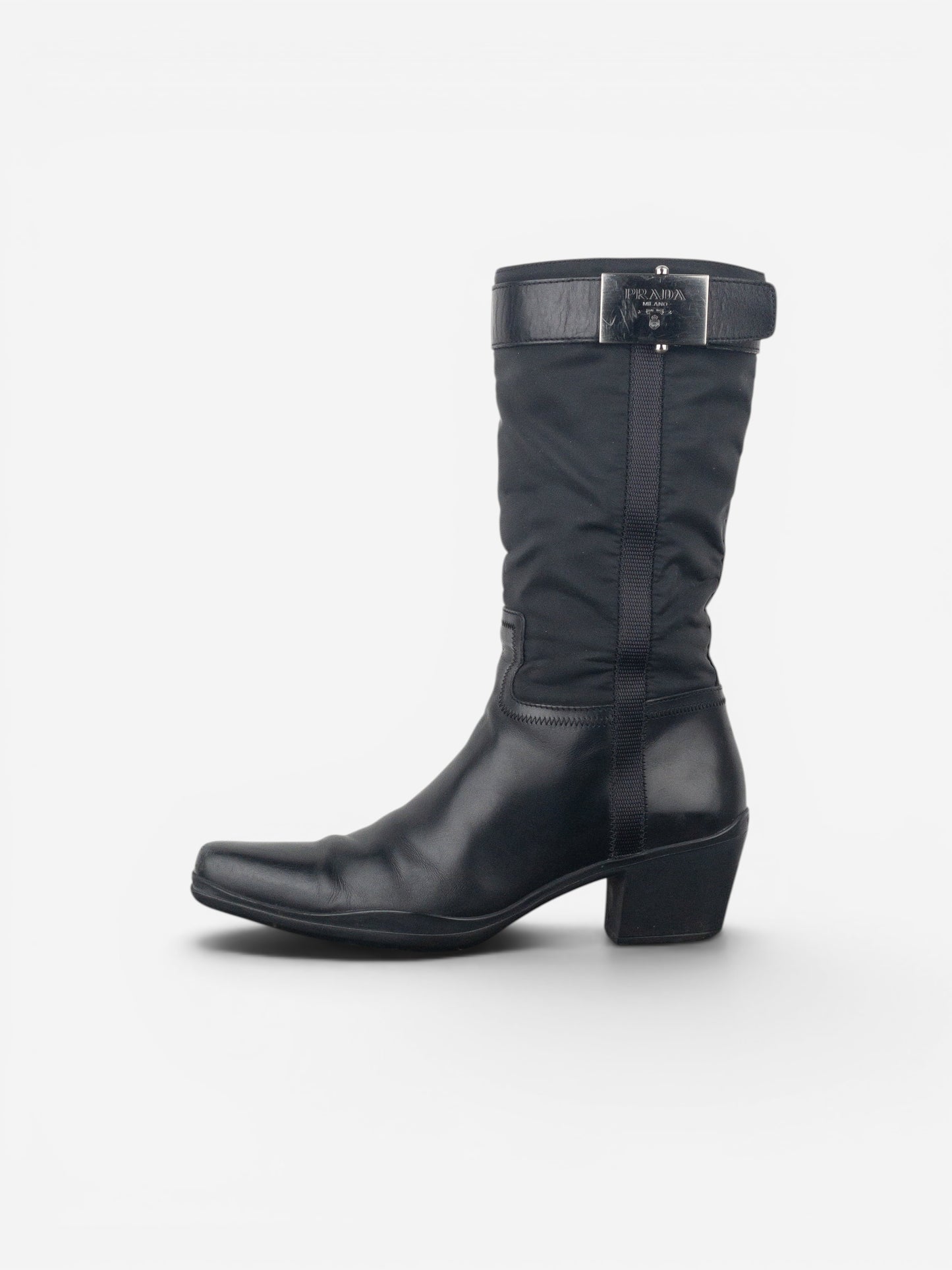 Prada 2000s Hybrid Buckle Cowboy Boots – photo 3