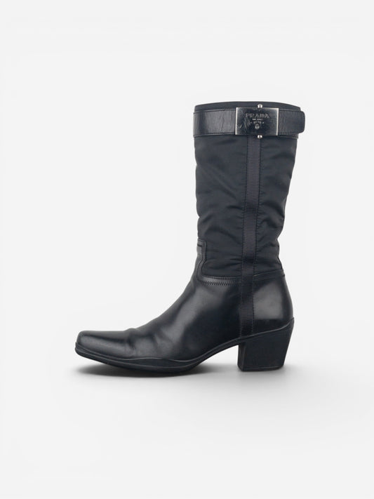 Prada 2000s Hybrid Buckle Cowboy Boots – photo 3