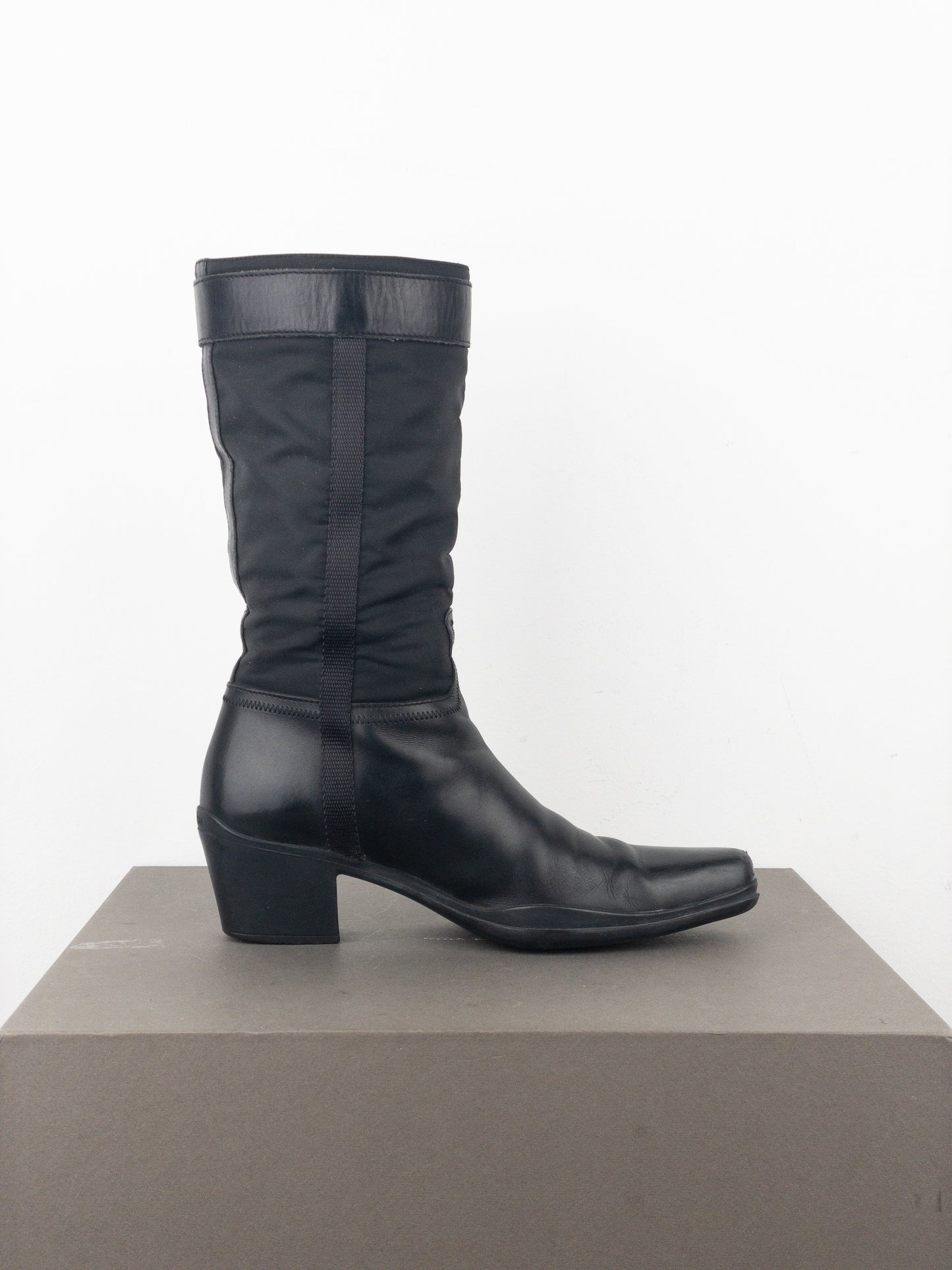 Prada 2000s Hybrid Buckle Cowboy Boots