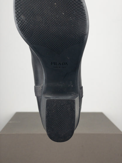 Prada 2000s Hybrid Buckle Cowboy Boots