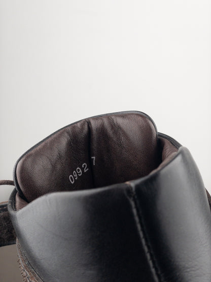 Prada AW99 Square Toe Ankle Combat Boots