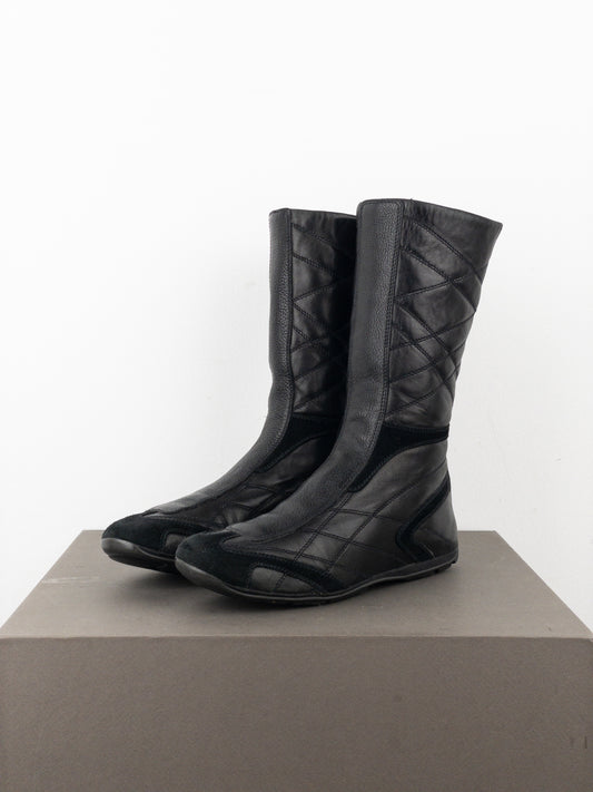 Prada 2000s Mid-Calf Boxing Racing Sneaker Boots