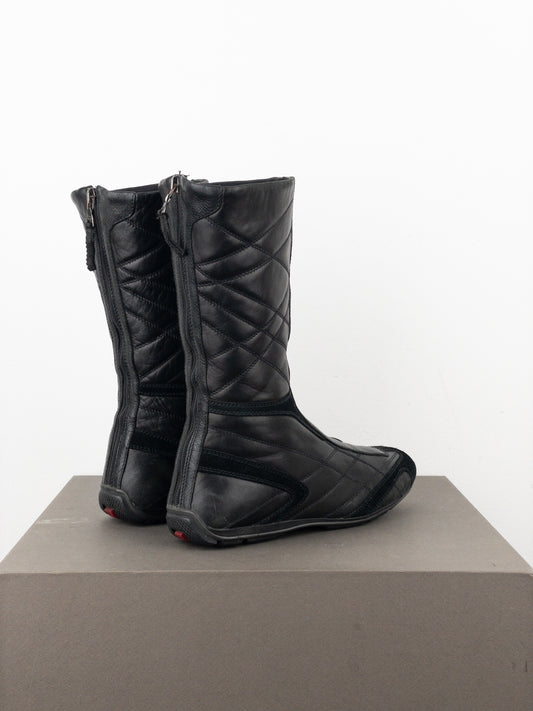 Prada 2000s Mid-Calf Boxing Racing Sneaker Boots