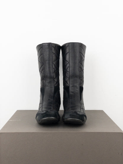 Prada 2000s Mid-Calf Boxing Racing Sneaker Boots