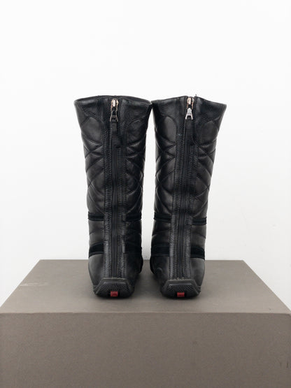 Prada 2000s Mid-Calf Boxing Racing Sneaker Boots