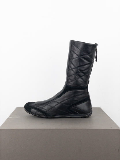 Prada 2000s Mid-Calf Boxing Racing Sneaker Boots