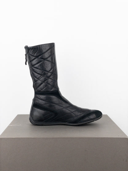 Prada 2000s Mid-Calf Boxing Racing Sneaker Boots