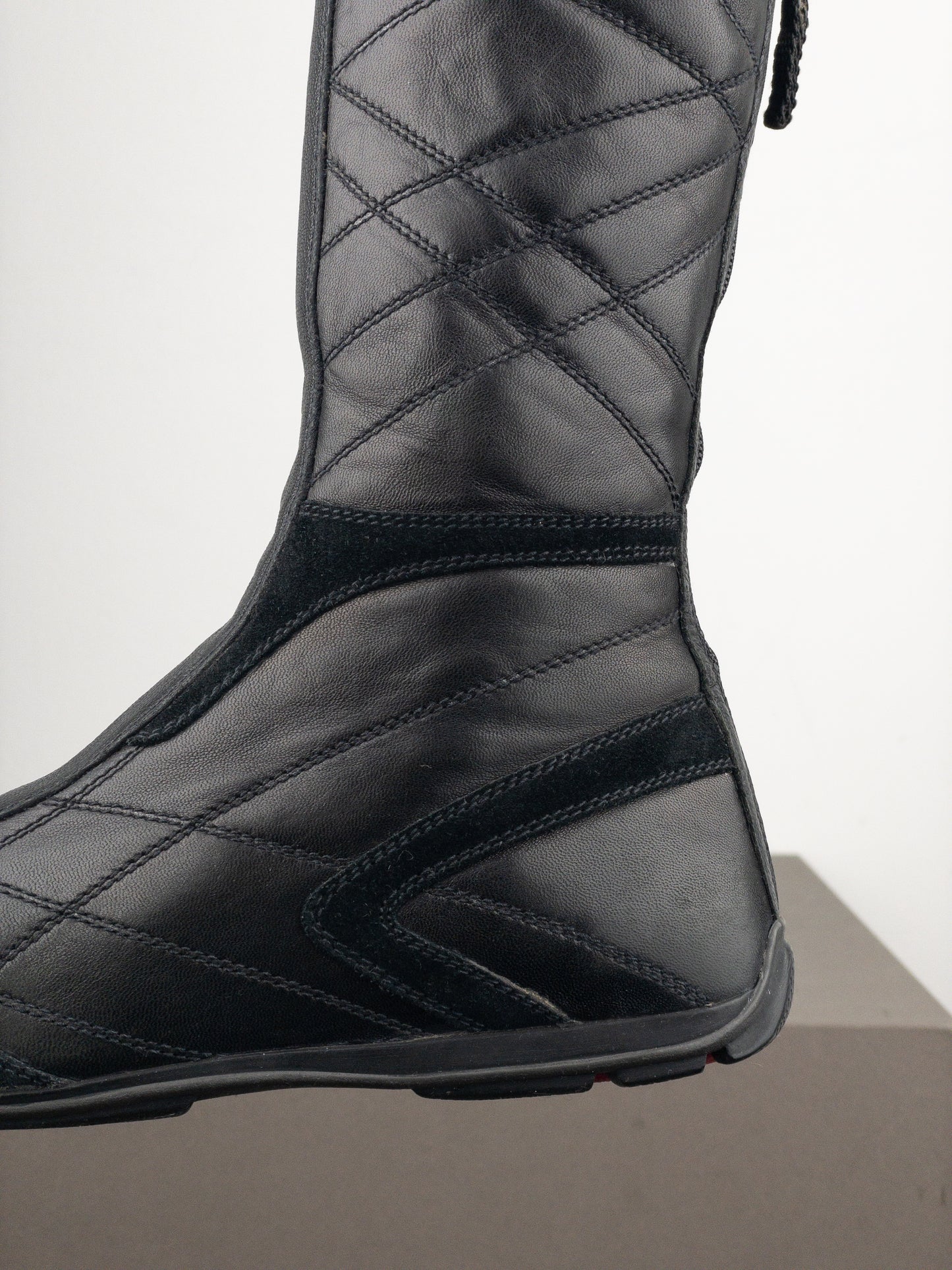 Prada 2000s Mid-Calf Boxing Racing Sneaker Boots