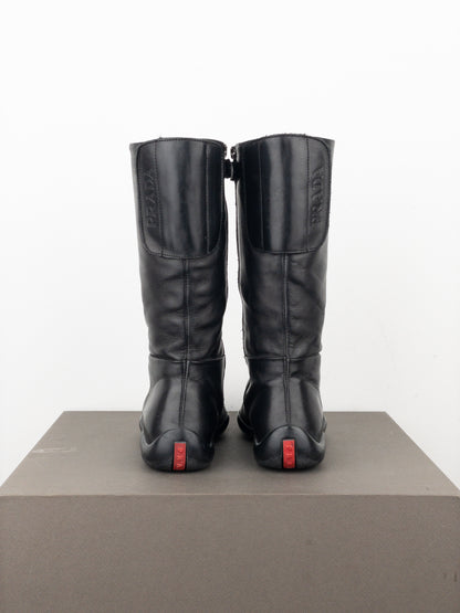 Prada AW99 Knee-High Linea Rossa Sports Boots