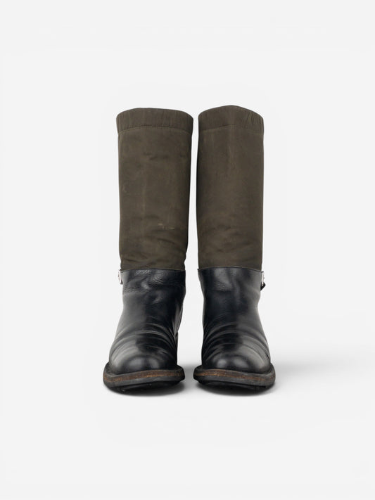 Prada 2000s Mid-Calf Hybrid Buckle Riding Boots – photo 5