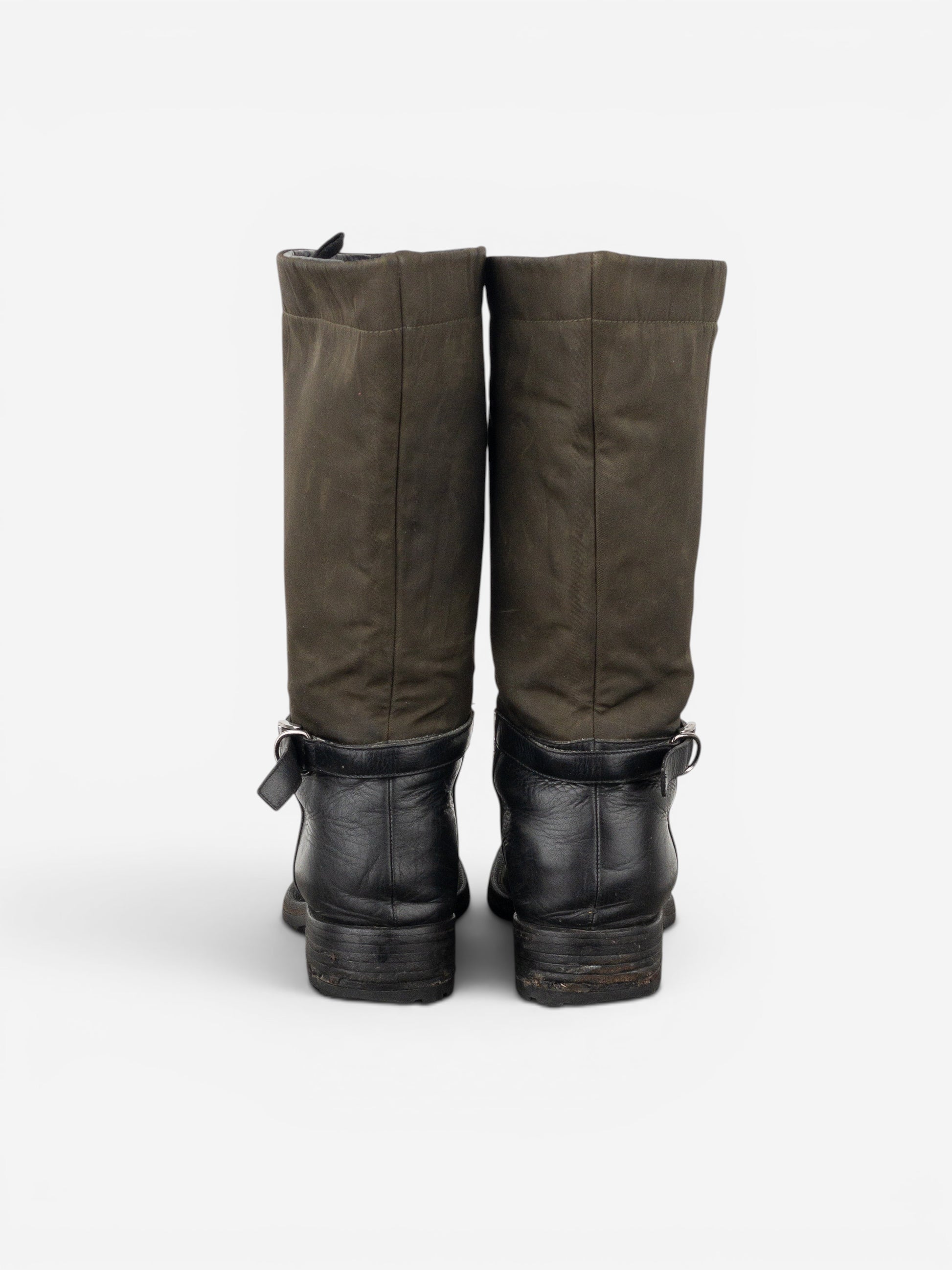 Prada 2000s Mid-Calf Hybrid Buckle Riding Boots – photo 6