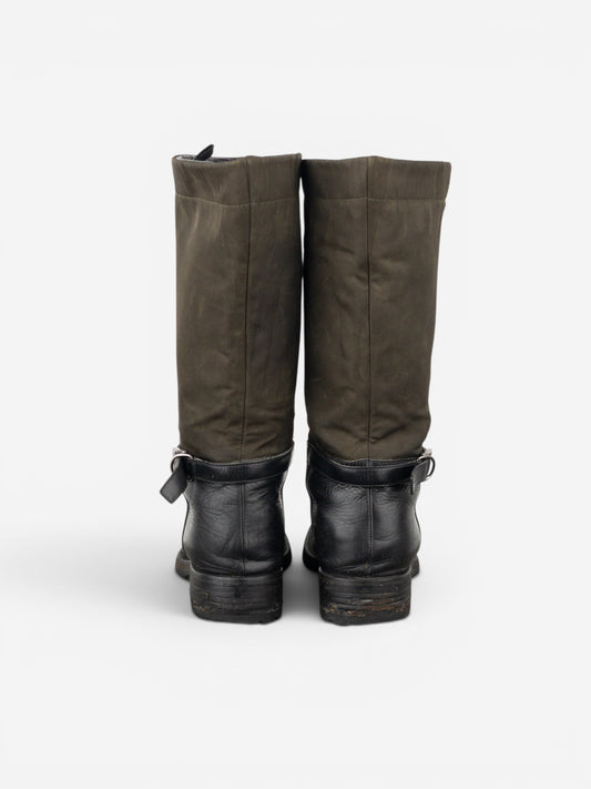 Prada 2000s Mid-Calf Hybrid Buckle Riding Boots – photo 6