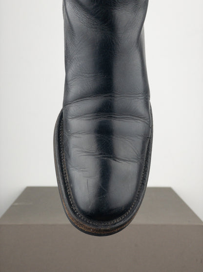 Prada 2000s Mid-Calf Hybrid Buckle Riding Boots