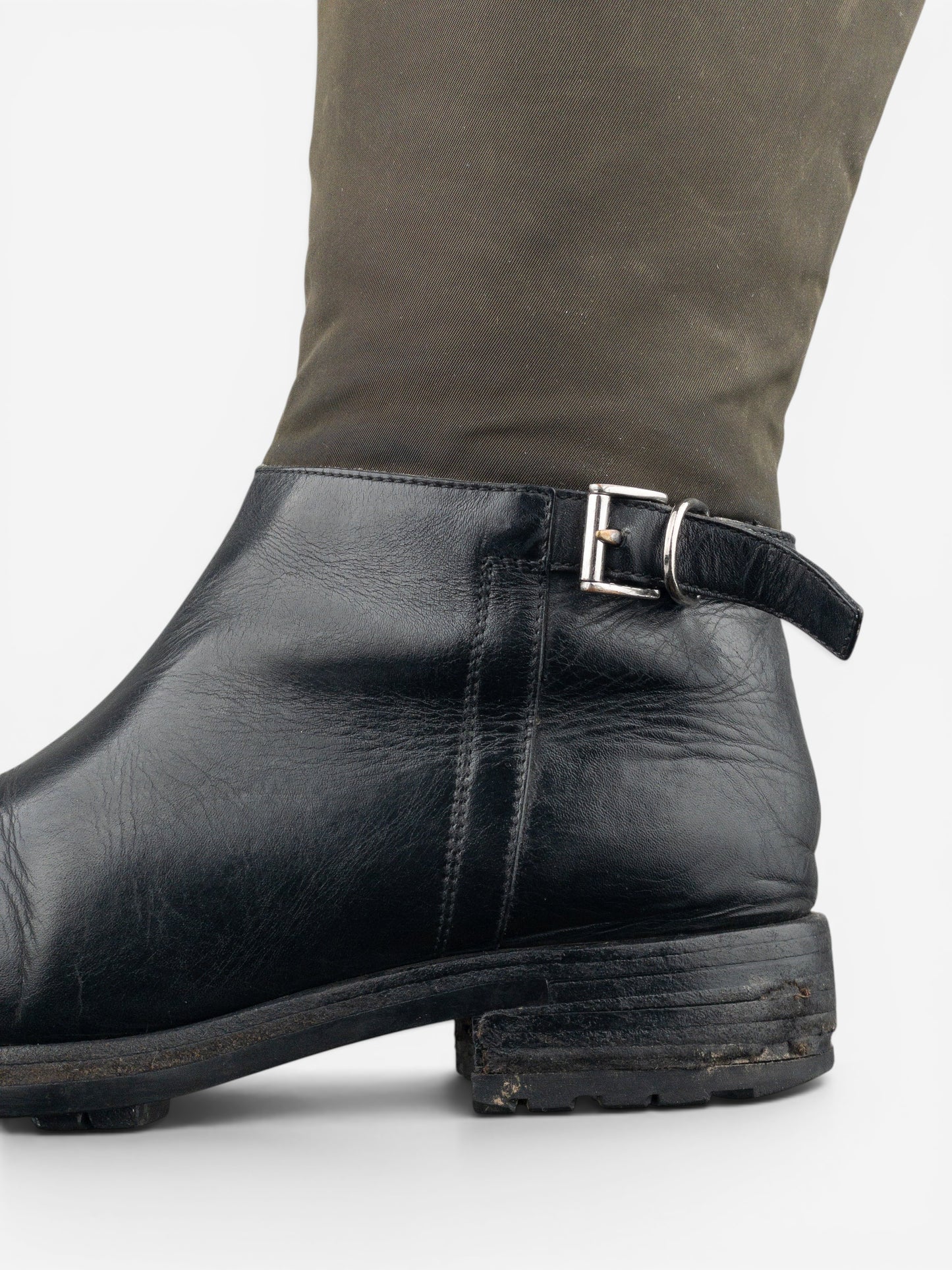 Prada 2000s Mid-Calf Hybrid Buckle Riding Boots – photo 8