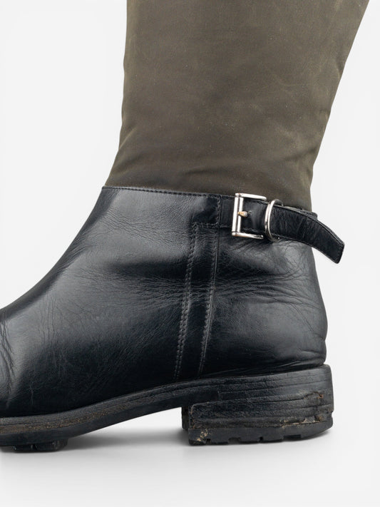 Prada 2000s Mid-Calf Hybrid Buckle Riding Boots – photo 8