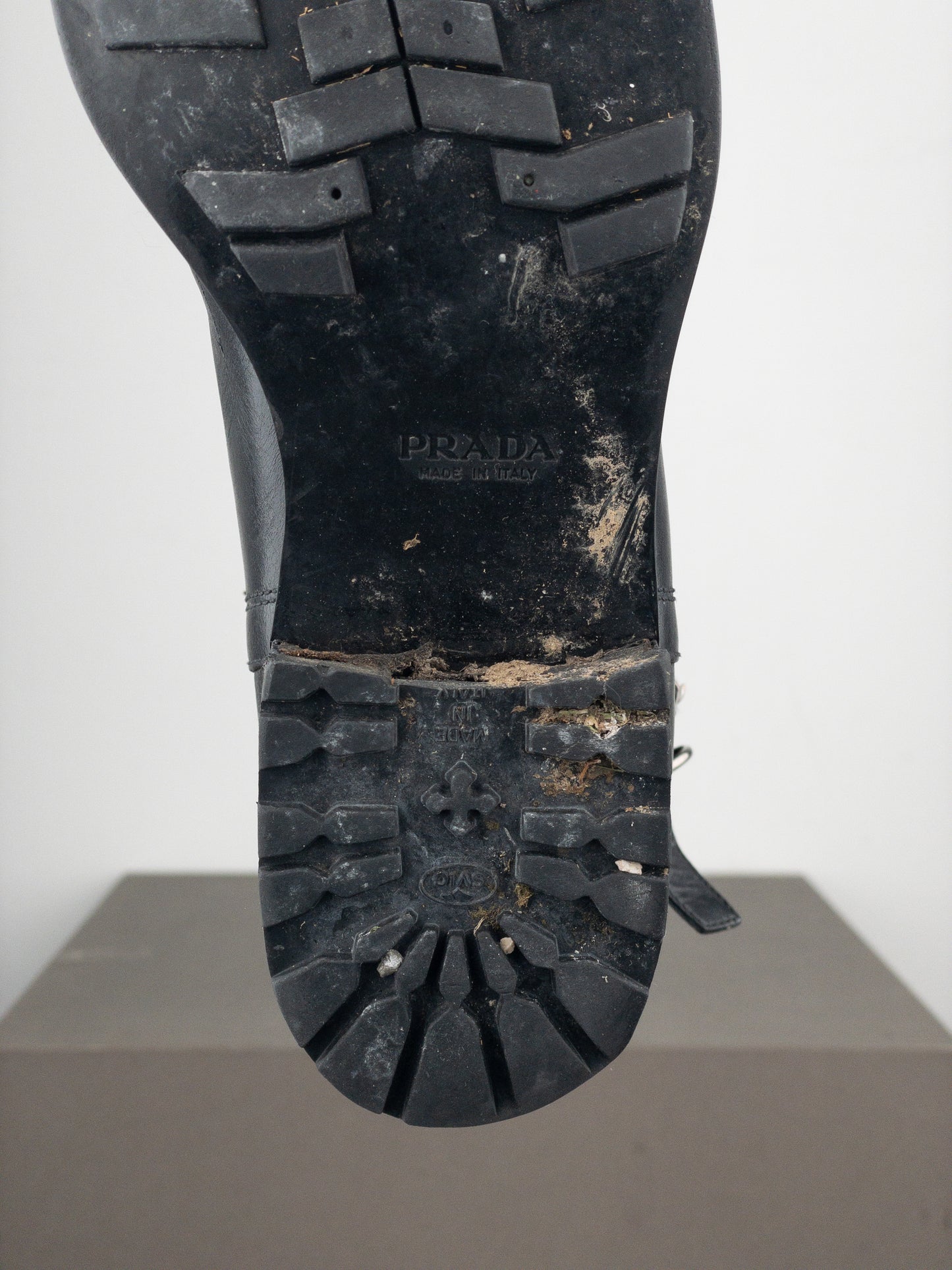 Prada 2000s Mid-Calf Hybrid Buckle Riding Boots