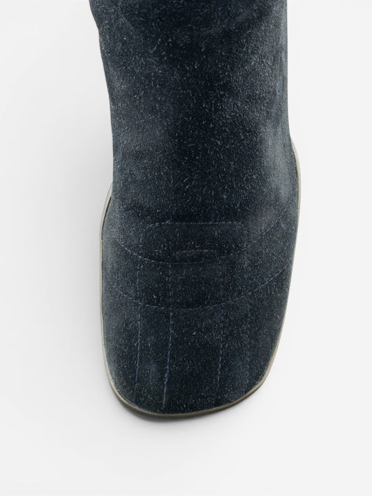 Prada AW99 Suede Knee High Square Toe Biker Moto Sports Boots – photo 7