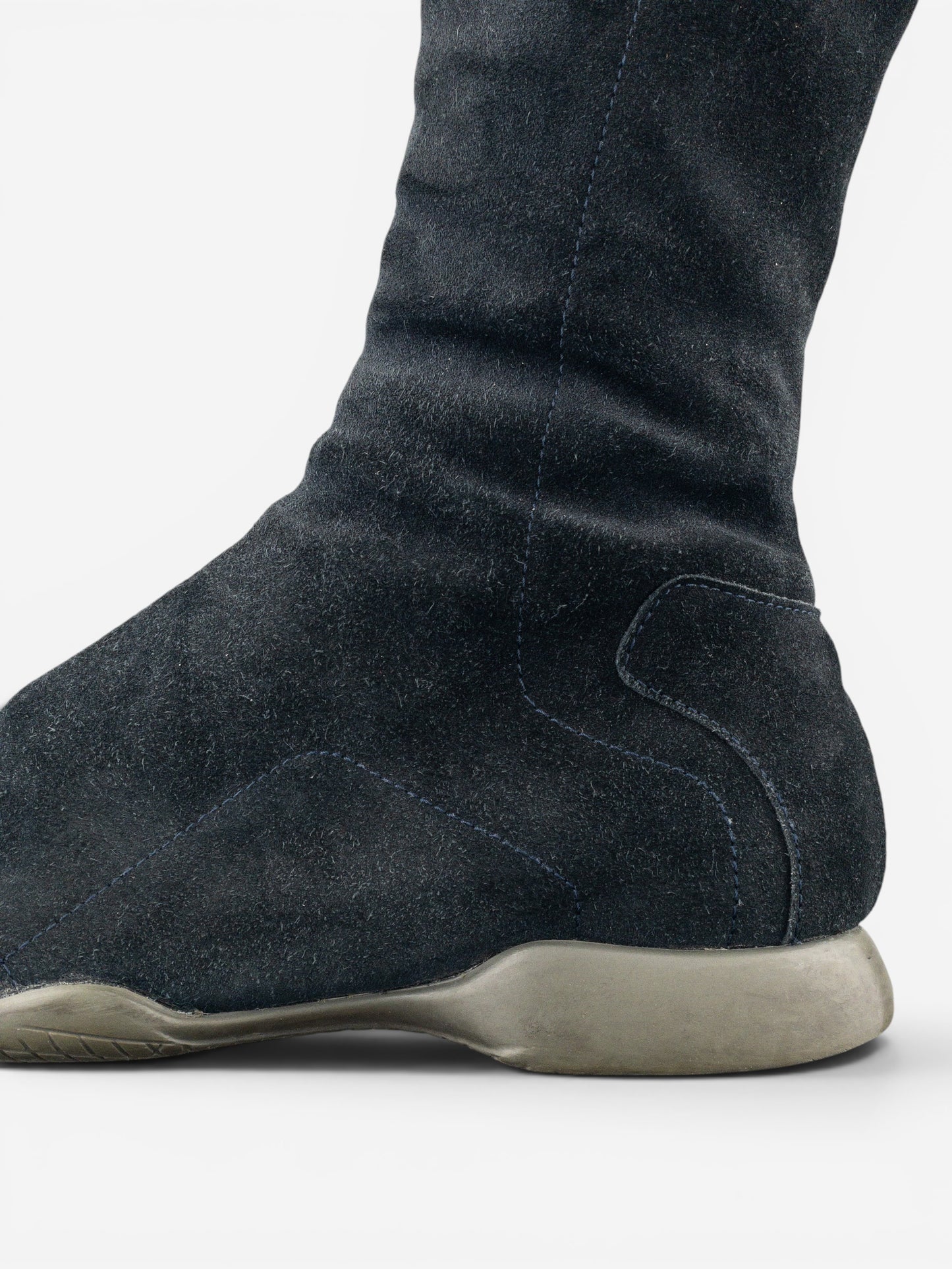 Prada AW99 Suede Knee High Square Toe Biker Moto Sports Boots – photo 8
