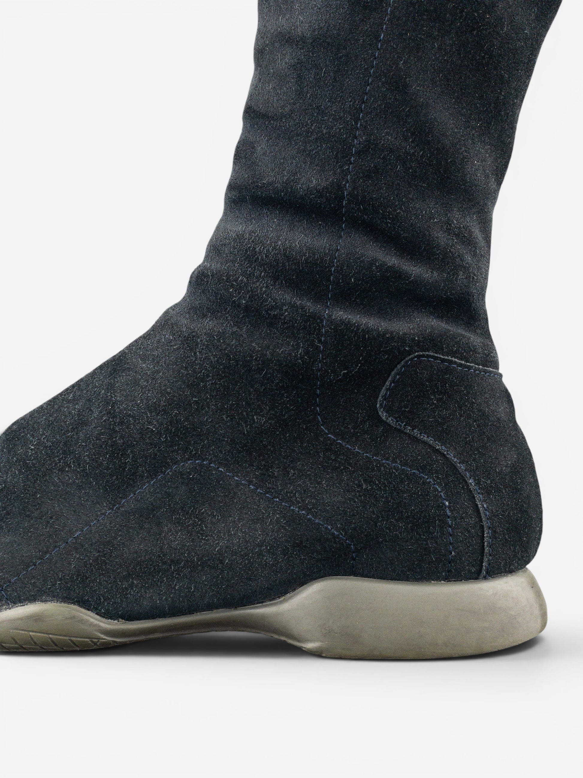 Prada AW99 Suede Knee High Square Toe Biker Moto Sports Boots – photo 8