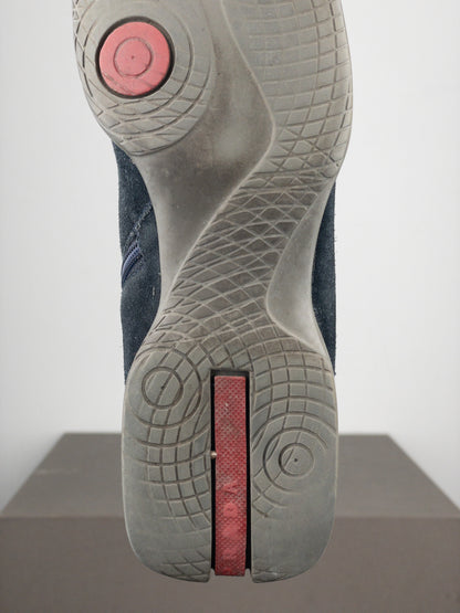 Prada AW99 Suede Knee High Square Toe Biker Moto Sports Boots