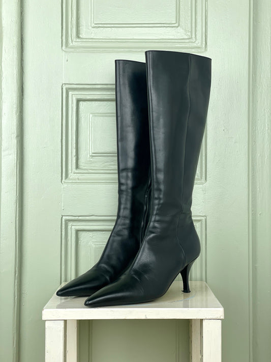 Prada 2000s Kitten Heel Boots