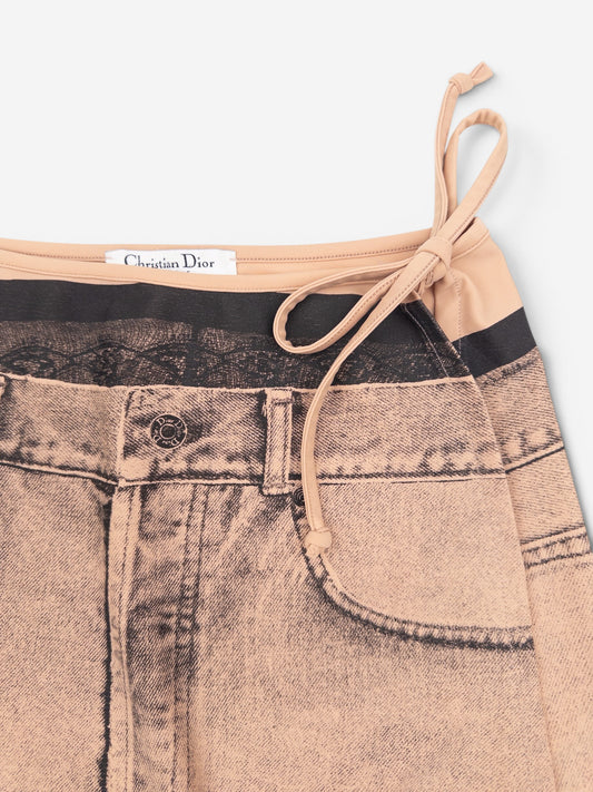 Dior by Galliano SS06 Trompe-l'Oeil Pareo Wrap Mini Skirt – photo 3