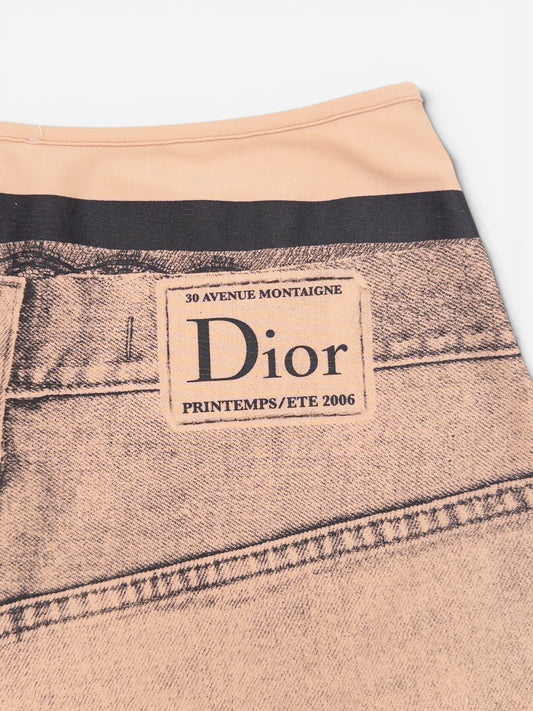 Dior by Galliano SS06 Trompe-l'Oeil Pareo Wrap Mini Skirt – photo 4