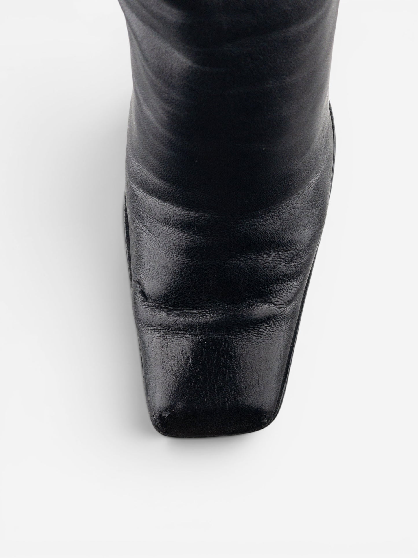 Prada AW99 Square-Toe Sculptural Ankle Heel Boots – photo 7