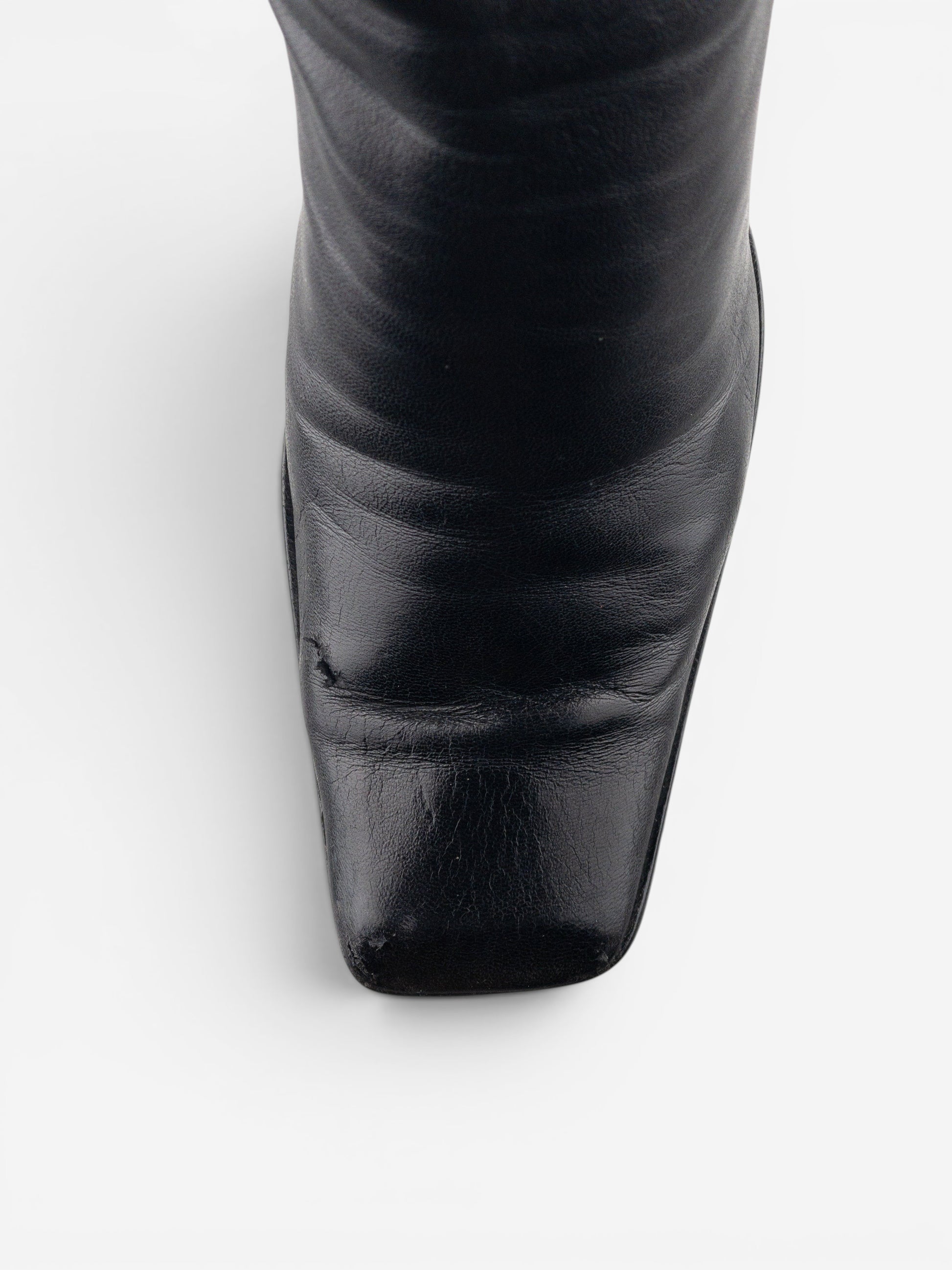 Prada AW99 Square-Toe Sculptural Ankle Heel Boots – photo 7