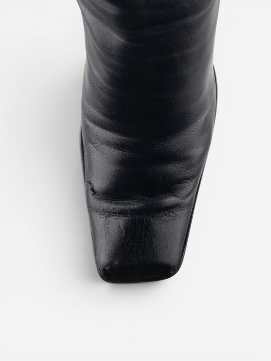 Prada AW99 Square-Toe Sculptural Ankle Heel Boots – photo 7