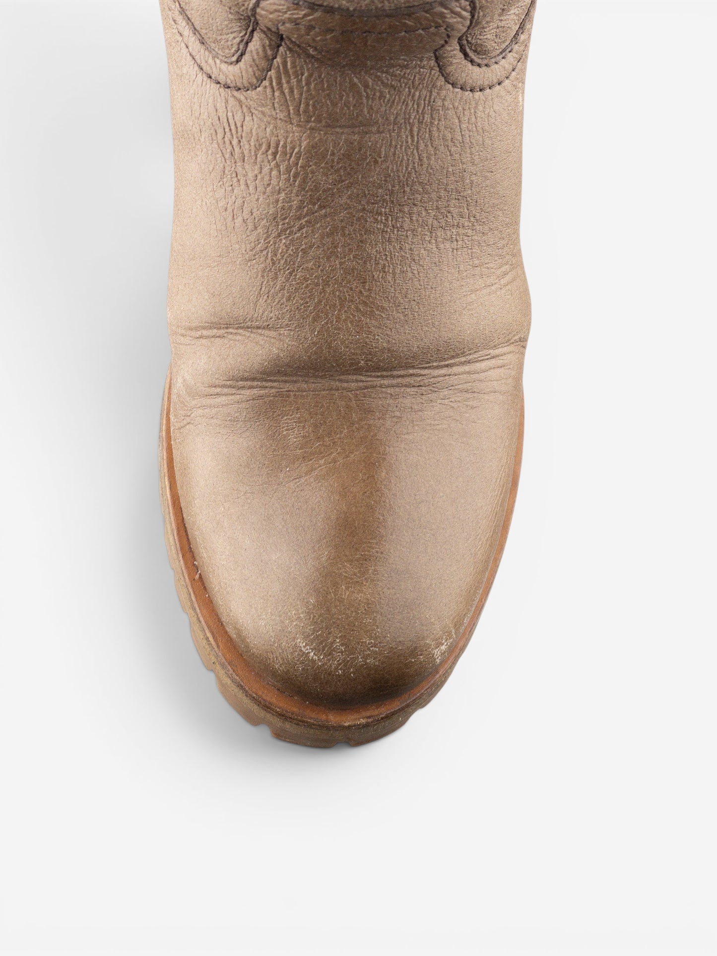 Prada AW11 Knee-High Shearling Paint Biker Moto Boots – photo 7