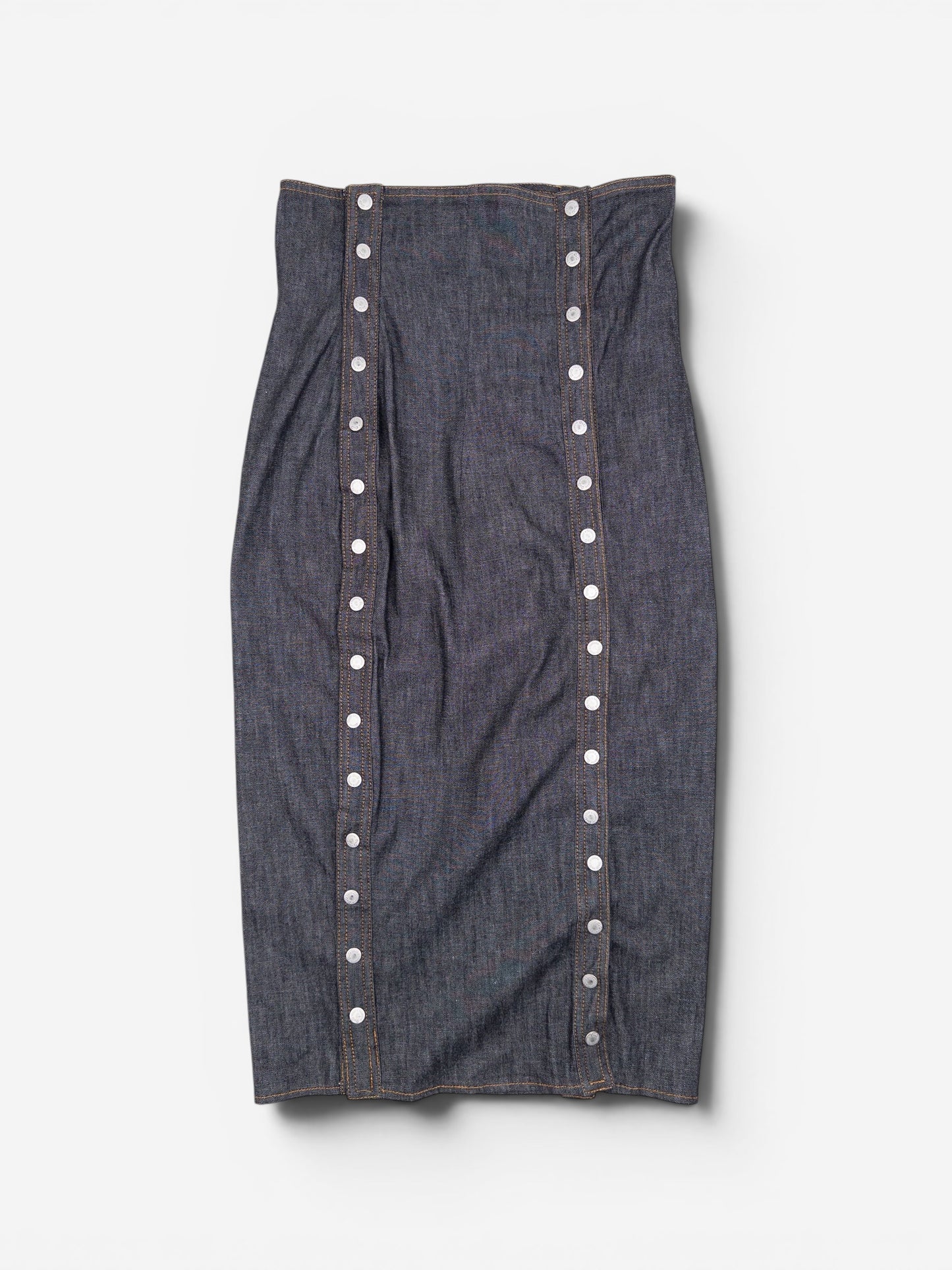 Dolce & Gabbana 2000s Buttoned Denim Maxi Skirt