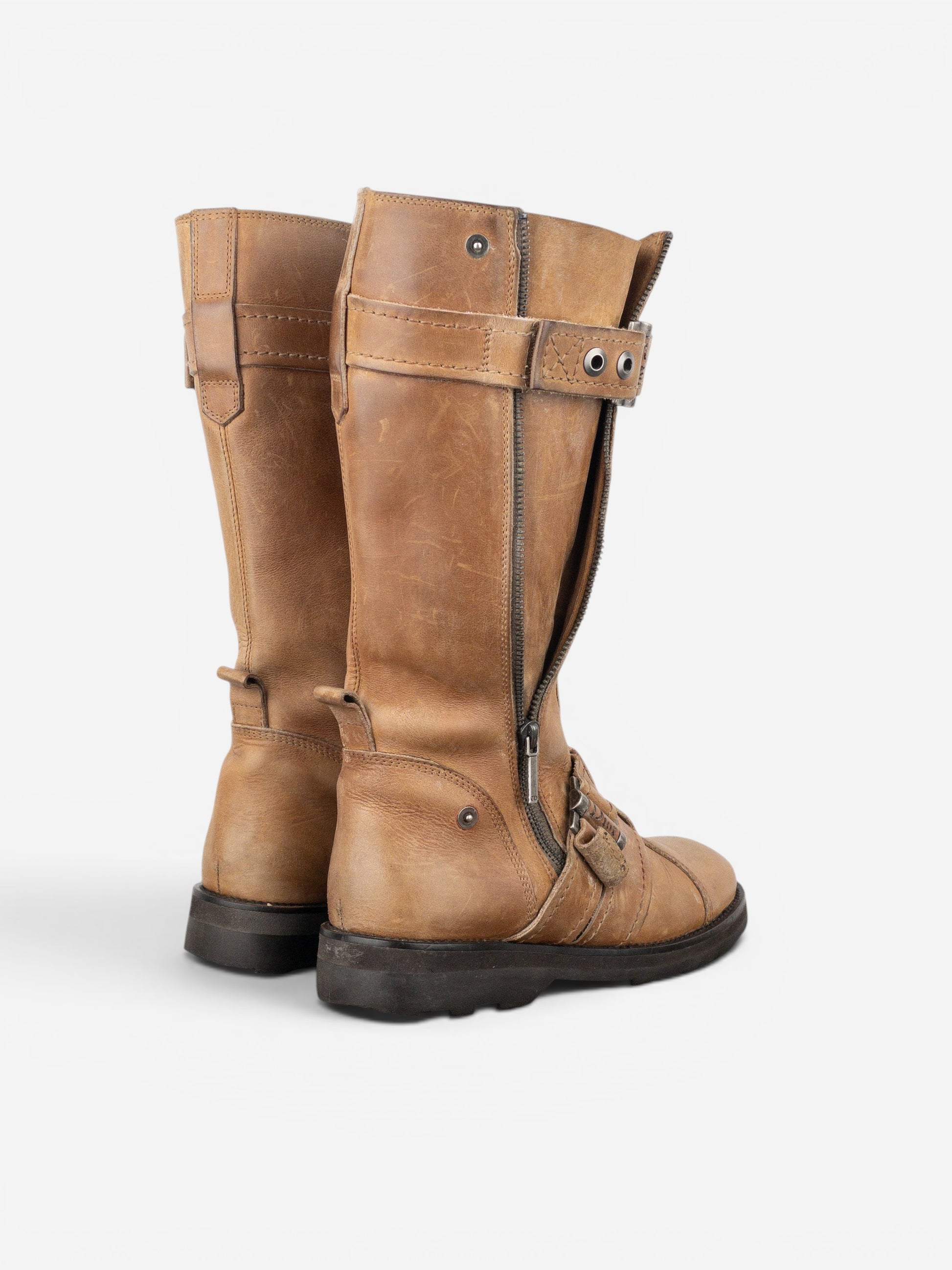 Dior by Galliano 2000s Buckled Moto Biker Boots – photo 2