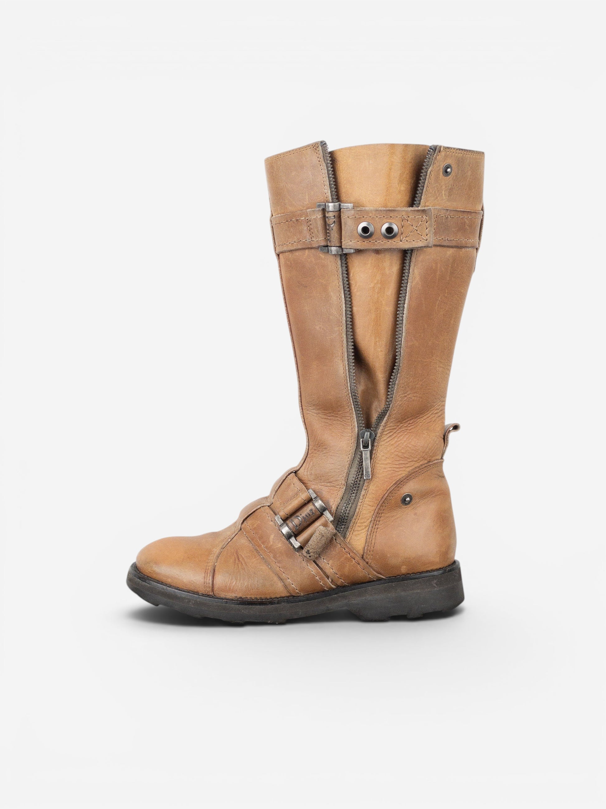 Dior by Galliano 2000s Buckled Moto Biker Boots – photo 3