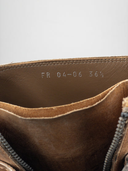 Dior by Galliano 2000s Buckled Moto Biker Boots