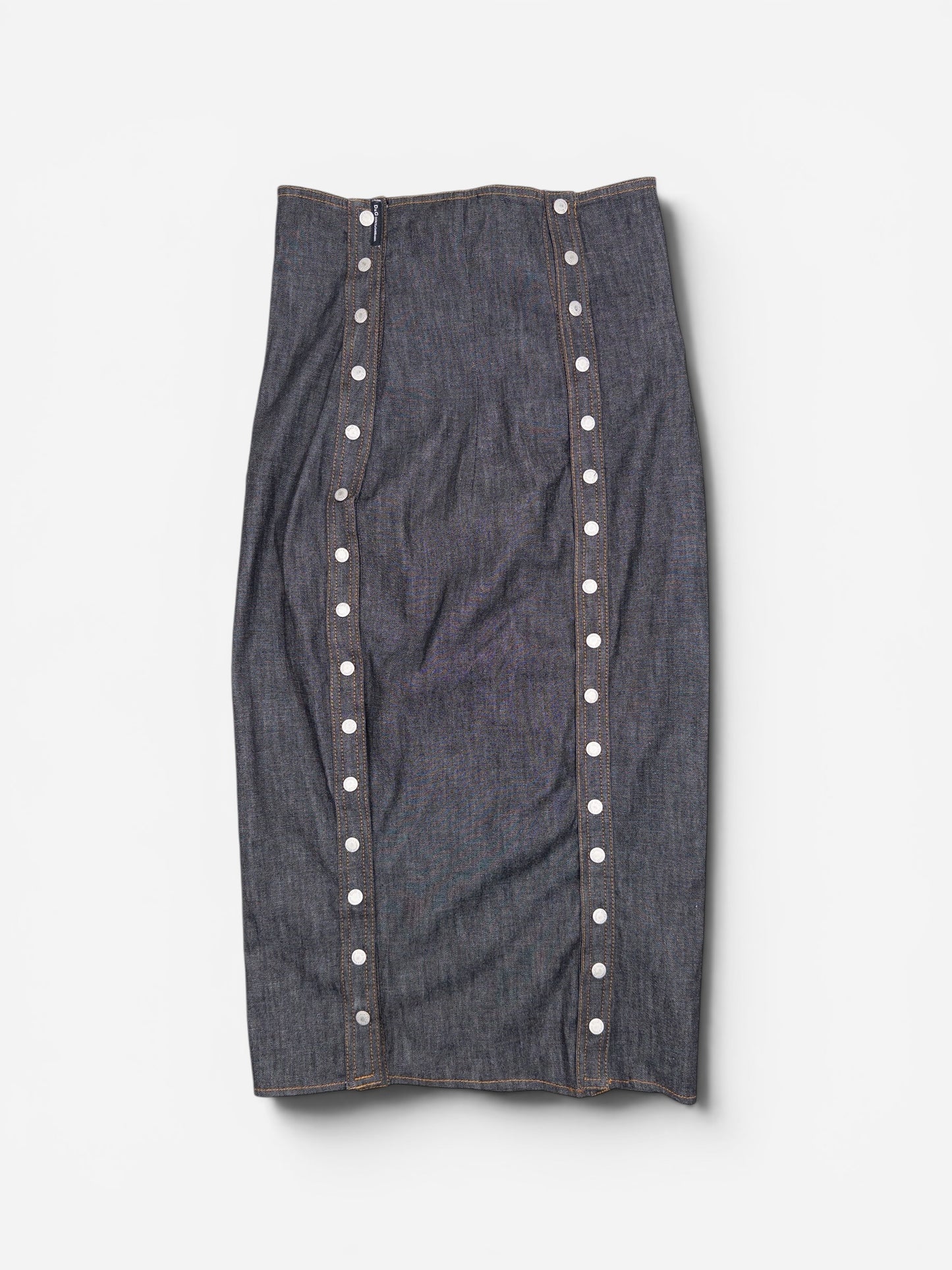 Dolce & Gabbana 2000s Buttoned Denim Maxi Skirt
