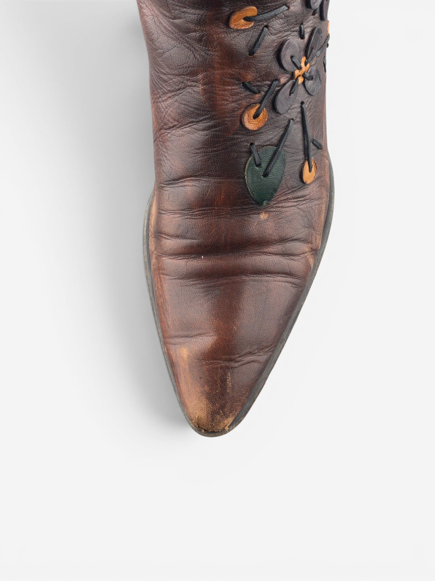 Prada AW99 Knee High Flowers Leaves Riding Boots – photo 7