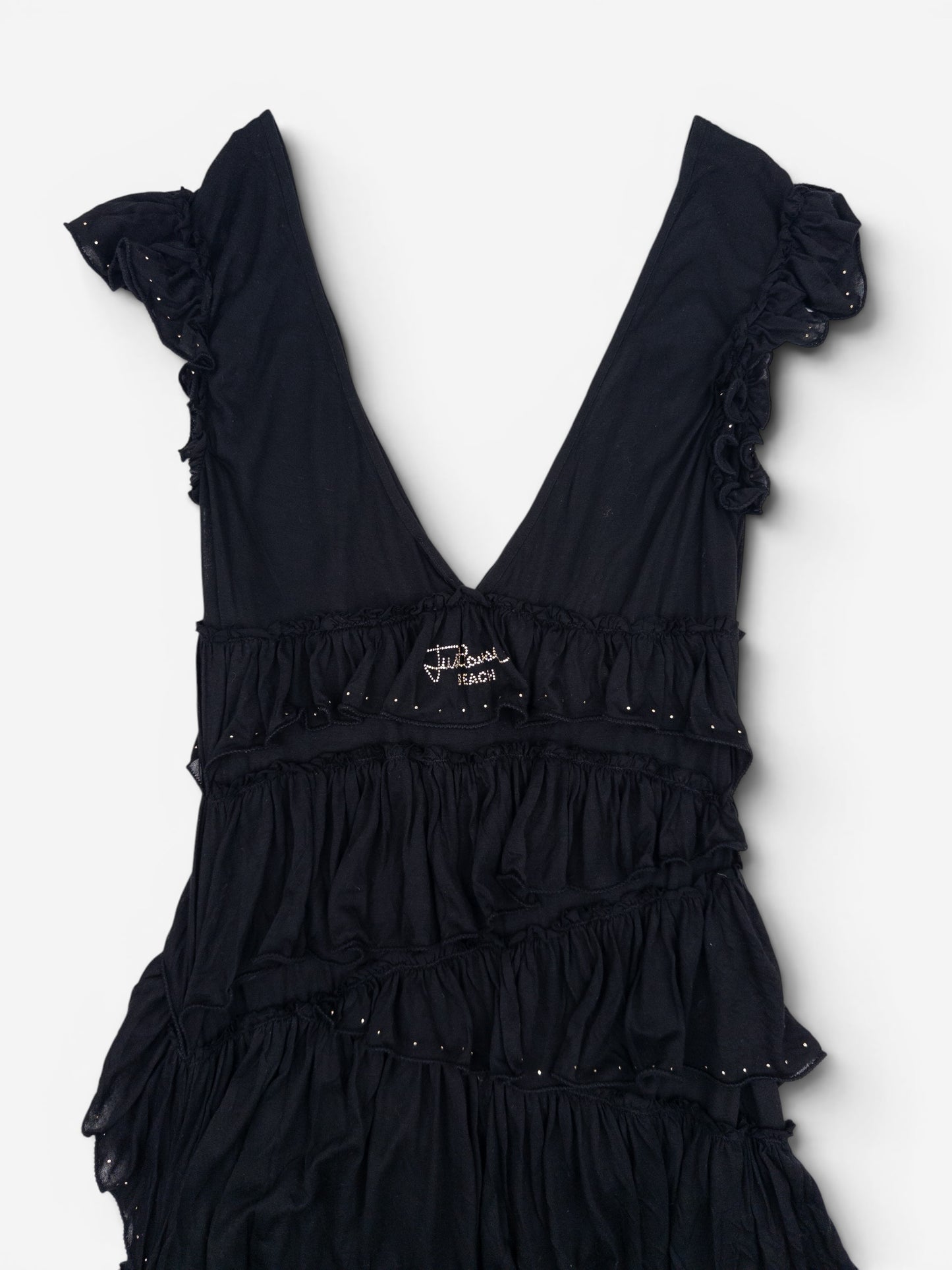 Roberto Cavalli 2000s Layered Ruffle Beach Mini Dress