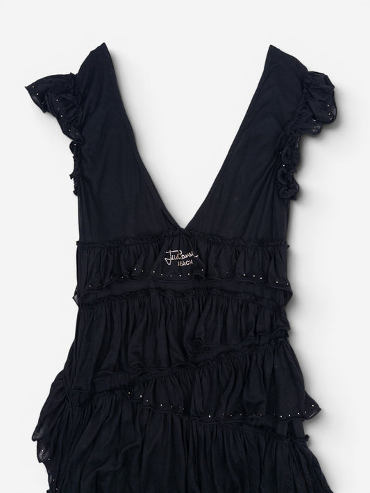 Roberto Cavalli 2000s Layered Ruffle Beach Mini Dress – photo 3