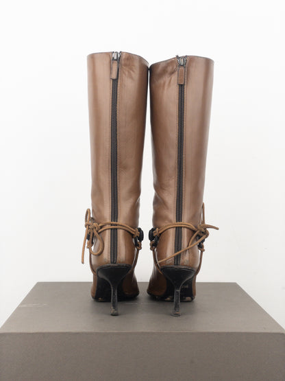 Gucci by Tom Ford AW99 Horsebit Stirrup Harness Riding Heel Boots