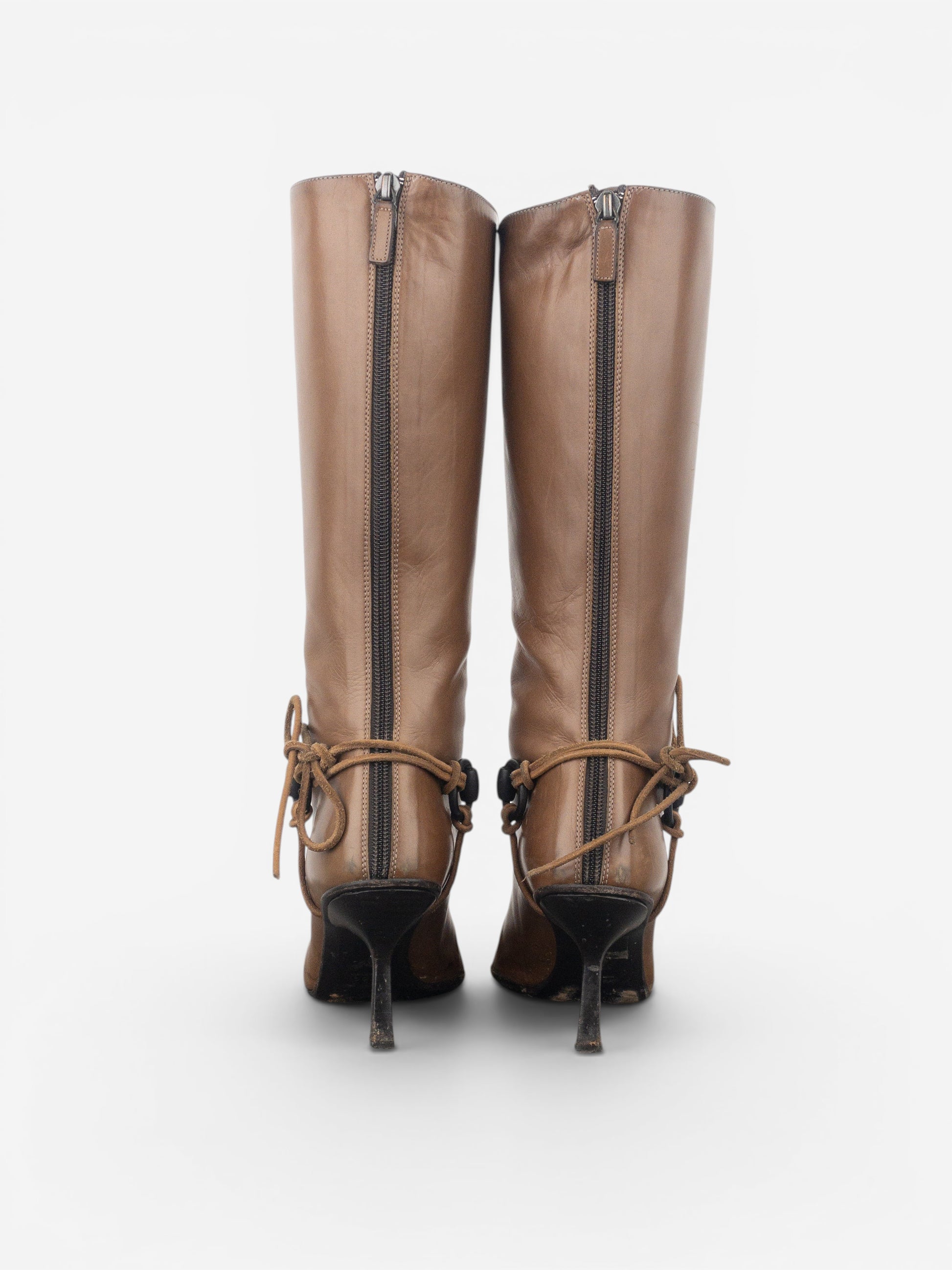 Gucci by Tom Ford AW99 Horsebit Stirrup Harness Riding Heel Boots – photo 6