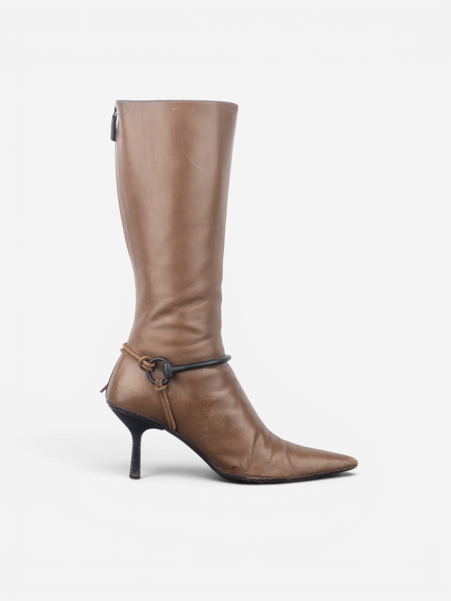 Gucci by Tom Ford AW99 Horsebit Stirrup Harness Riding Heel Boots – photo 4