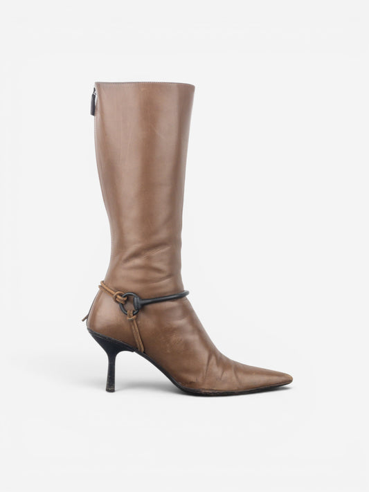 Gucci by Tom Ford AW99 Horsebit Stirrup Harness Riding Heel Boots – photo 4