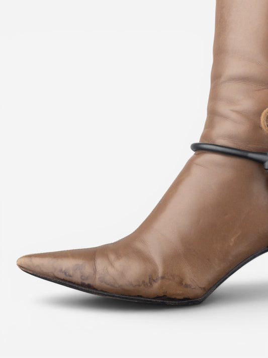 Gucci by Tom Ford AW99 Horsebit Stirrup Harness Riding Heel Boots – photo 9