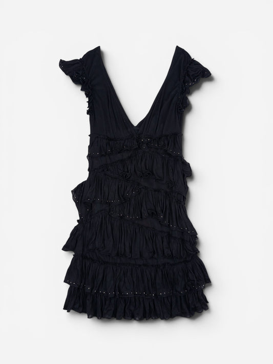 Roberto Cavalli 2000s Layered Ruffle Beach Mini Dress – photo 2