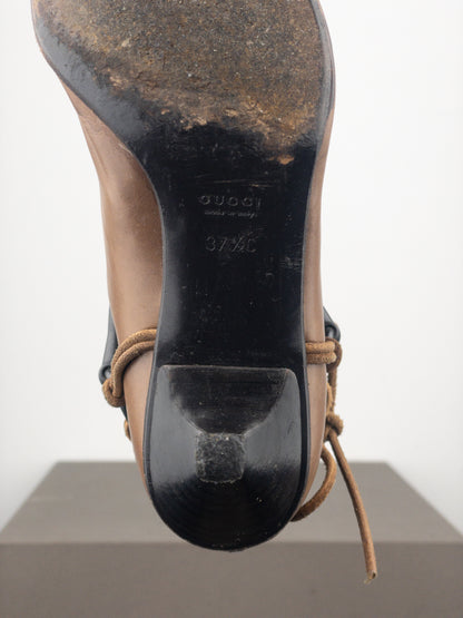 Gucci by Tom Ford AW99 Horsebit Stirrup Harness Riding Heel Boots