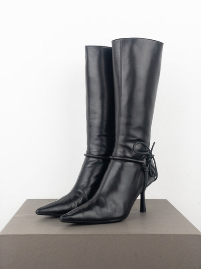 Gucci by Tom Ford AW99 Horsebit Stirrup Harness Riding Heel Boots